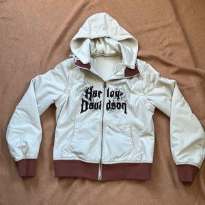 Vintage Harley Davidson Convertible Jacket Vest Hoodie Reversible Sweater Size M